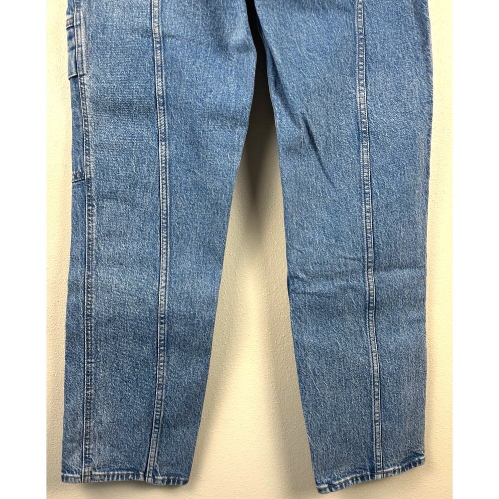 Abercrombie & Fitch 90's Straight Ultra High Rise Jeans Size 28 Blue Carpenter - Picture 8 of 8